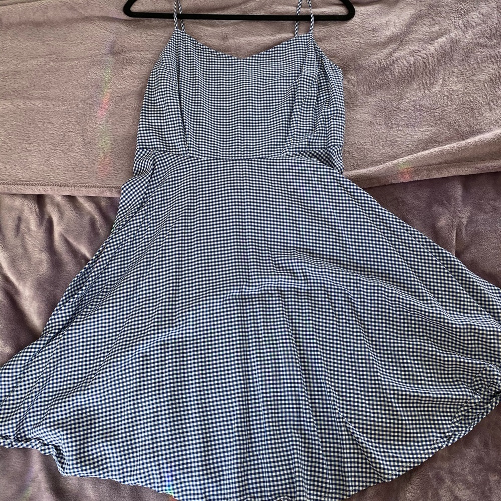 Blue gingham sundress